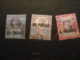 Grossbritannien, Set ausländische Postämter, o, Türkei