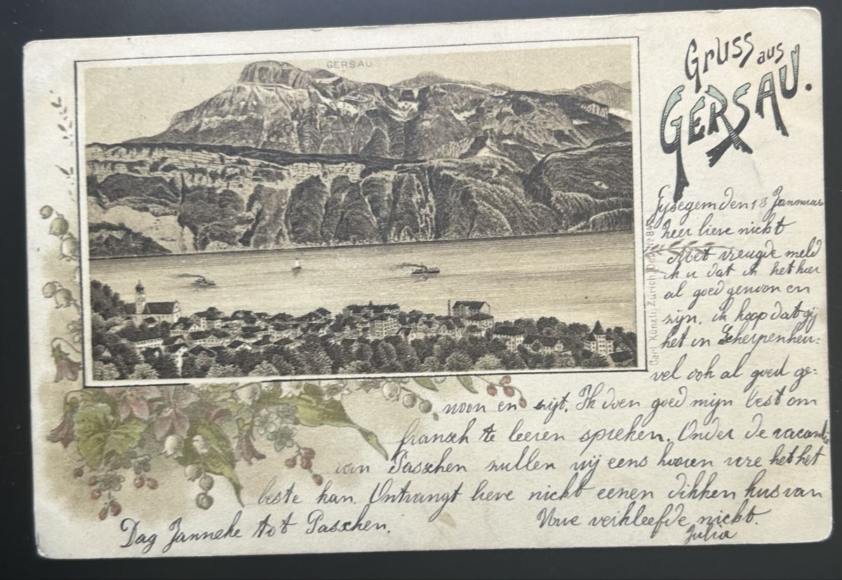 Cartoline postali: Gruss aus Gersau Litho  – Usato da Horw venduto da Tellbub