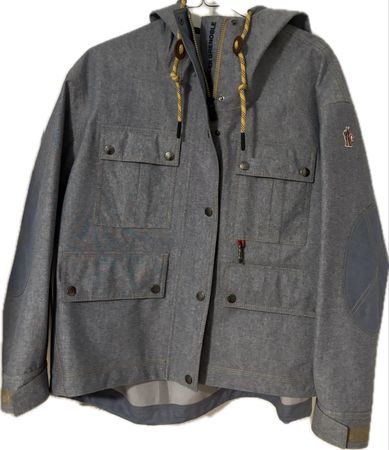 Moncler Grenoble Denim Regenjacke – Gr. 1 Original Moncler
