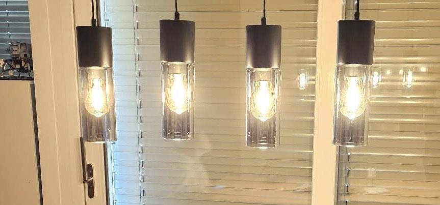 Kronleuchter & Deckenlampen: GLOBO Pendelleuchte 4-flammig E27 Rauchglas Schwarz – Neu (gemäss Beschreibung) aus Weisslingen von lar_r9qr 7