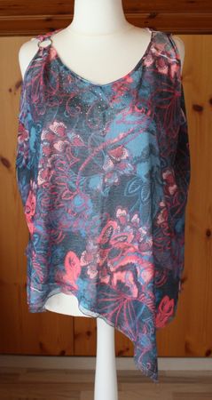 T - Shirt TREDY blau - bunt Gr. XXL