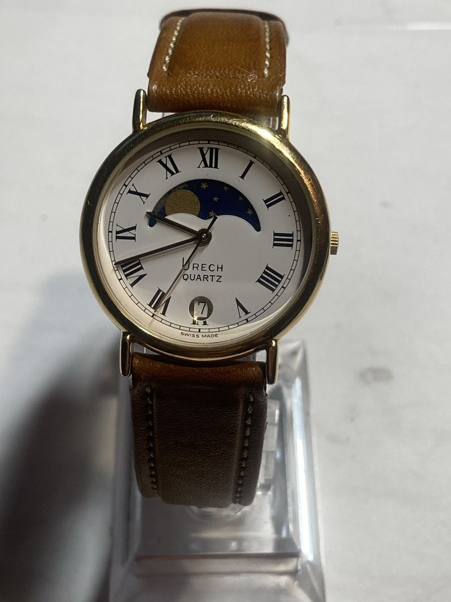 Orologi: Urech Quartz mit mondphase 32 mm – Usato da Glattbrugg venduto da vintagemania 2