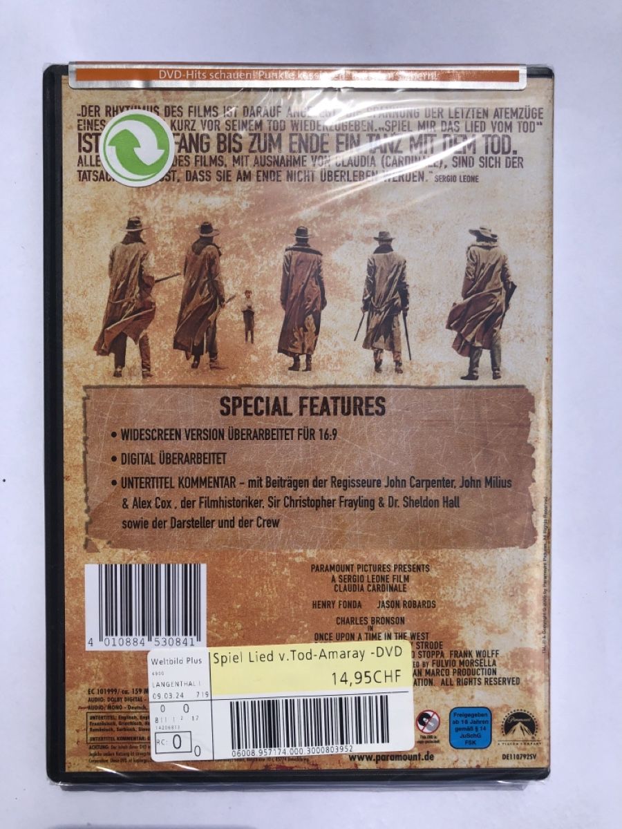 Tutti i DVDs: DVD: Spiel mir das Lied vom Tod – Nuovo (secondo la descrizione) da Langenthal venduto da J_L49 1