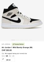 # JORDAN 1 - mid barley orange Gr. 36 #
