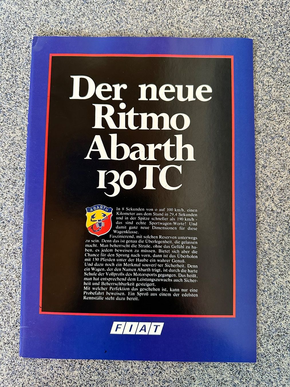 Fiat Documenti: Prospekt  Fiat Ritmo Abarth 130 TC – Usato da Boswil venduto da pavo1