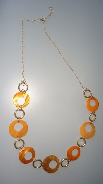 Catenine: Sommer Statement Halskette, orange-goldfarben – Usato da Ergisch venduto da Haemmerli59