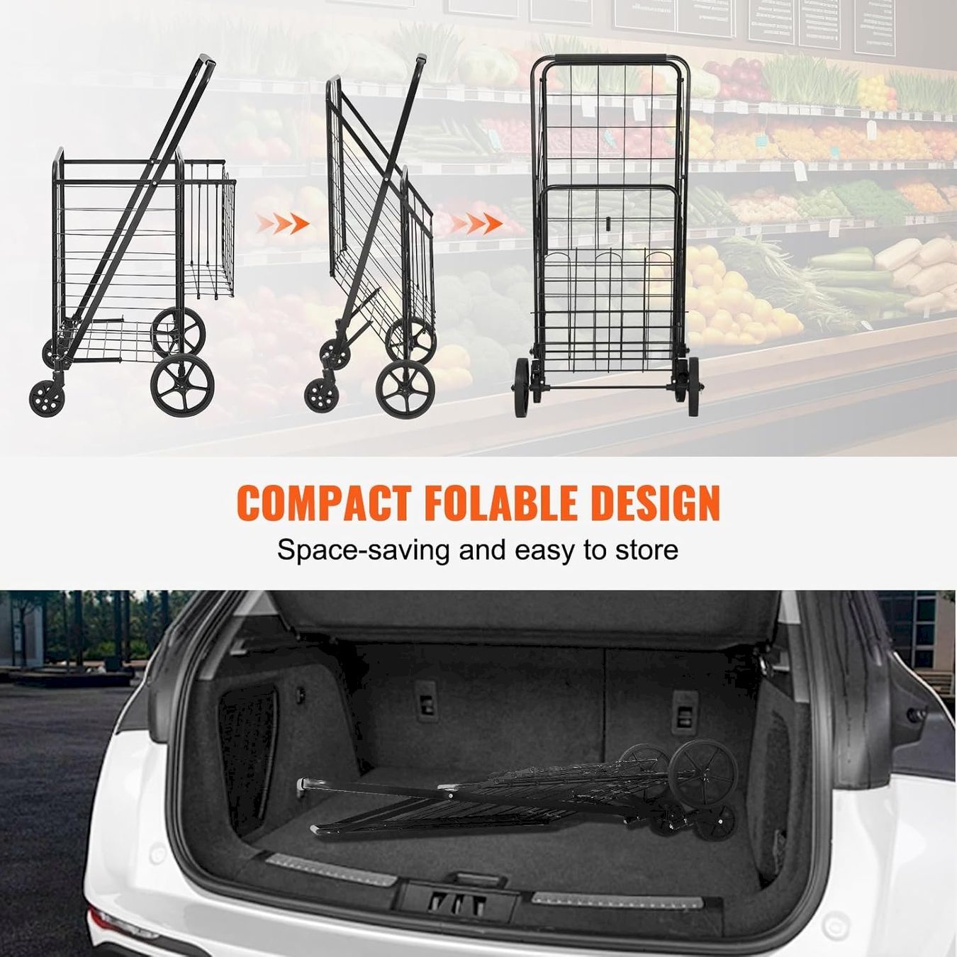 Autres articles pour la maison: VEVOR Einkaufstrolley Klappbar 50kg – Neuf avec emballage d'origine à Bottighofen par zaap 7