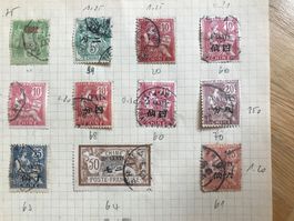 Französische Post im Ausland / CHINE ab 1902/03/04 - Abarten