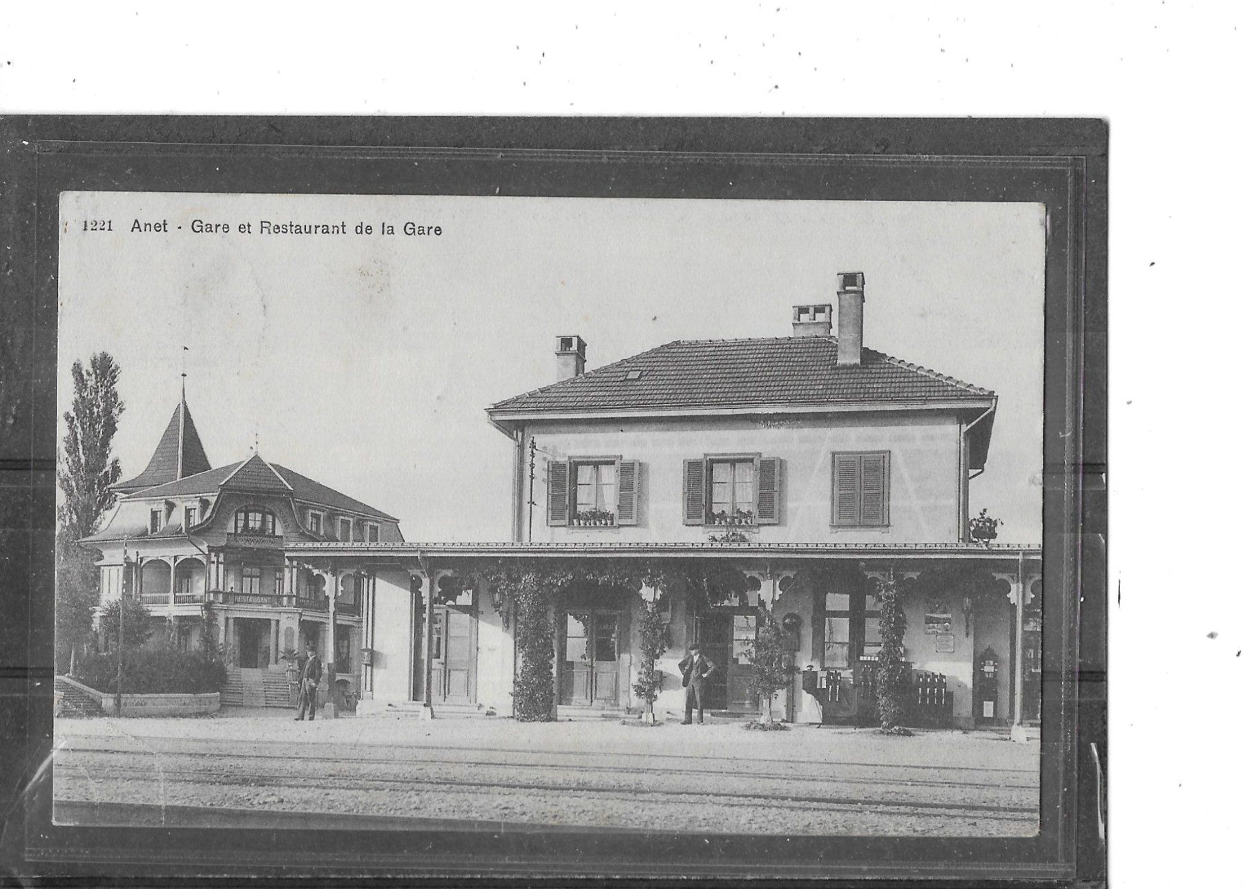 Ansichtskarten: BE Ins 1910 mit Bahnhof unf Restaurant Bahnhof – Gebraucht aus Schocherswil von Wilare