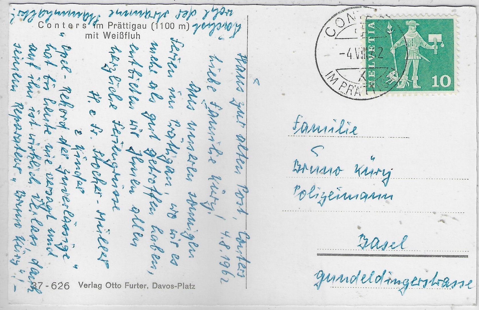 Cartoline postali: Conters im Prättigau – Usato da Ettingen venduto da Kartenplanet 1