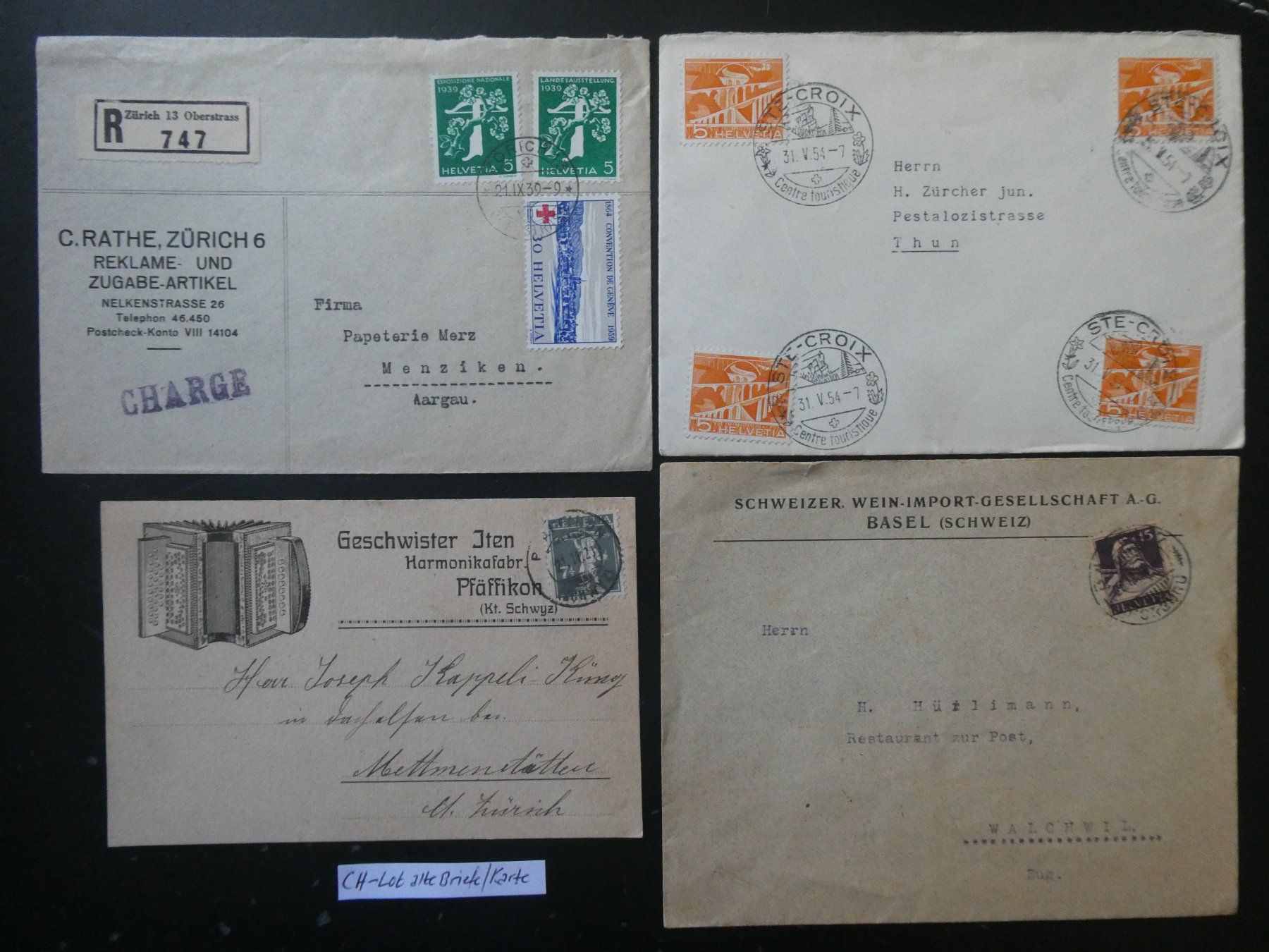 Alle Briefmarken: CH Lot alte Briefe/Karte – Gebraucht aus Lausen von Herbamare01