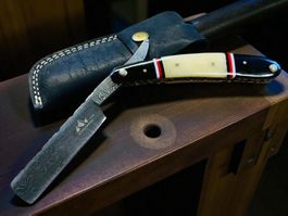 Damast Messer RASIERMESSER HANDMADE 23cm hürlimann No 20 NEU