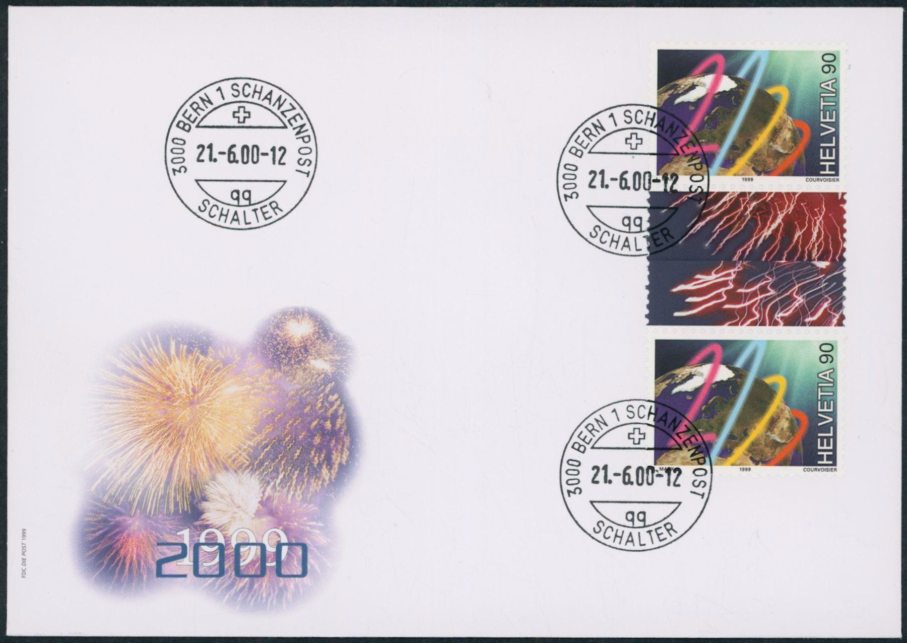 Tous les timbres: 2000 - Millenium - Zwischenstege - Ersttagsbrief FDC ET – D'occasion à Schindellegi par leecollect 1