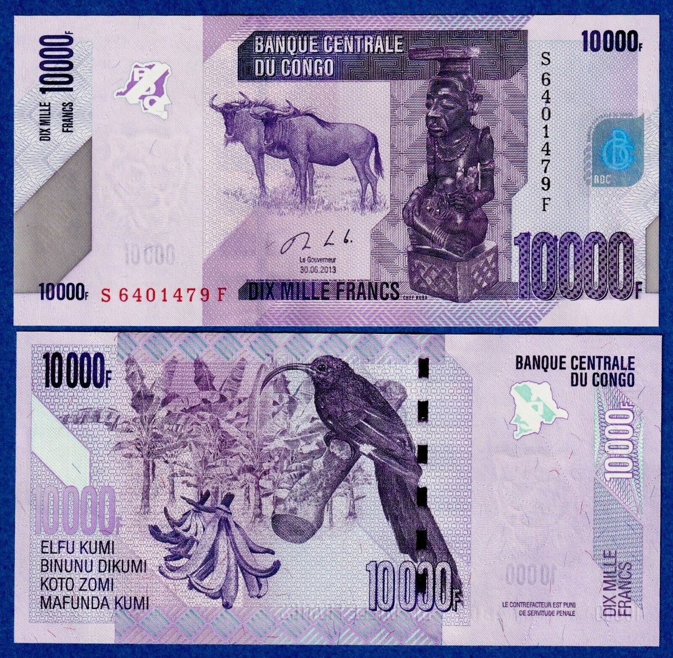Banconote: Set Congo 1000.5000.10000.20000 Francs UNC – Nuovo e nell'imballaggio originale da Auw venduto da VIMM-78 4