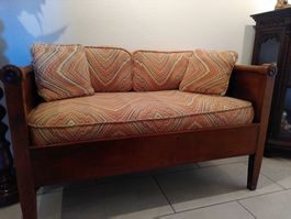 Biedermeier-Sofa 2-Sitzer (ursprünglich ein Kinderbett)