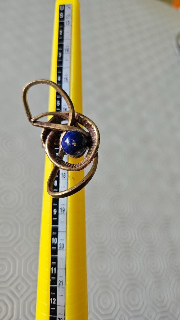 Anelli: Anello artigianale tg.54 in rame con lapislazzuli – Usato da Melano venduto da H-Sara 1