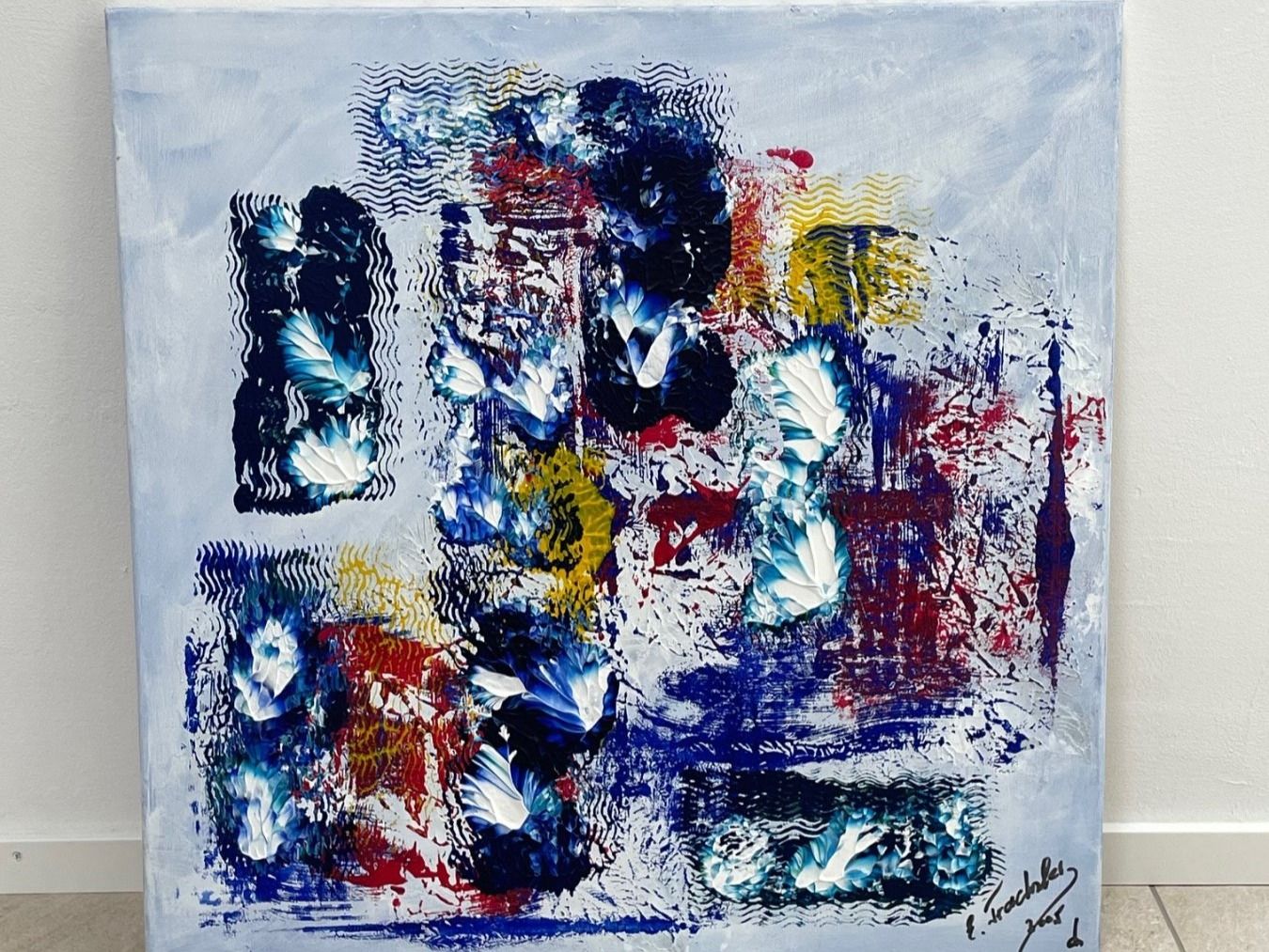Dipinti: Gemälde 60x60 - Acryl auf Leinwand - Abstrakt – Usato da Embrach venduto da Rondamaro 1