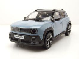 Renault 4 E-Tech seit 2025 hellblau / schwarz 1:18 von NOREV