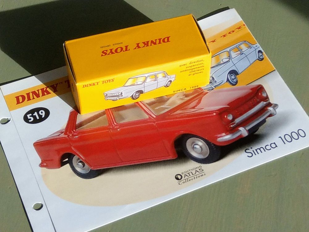 DINKY TOYS 519 Simca 1000 Plancher anodisé + Boite – Originale EUR 90,00 - FR