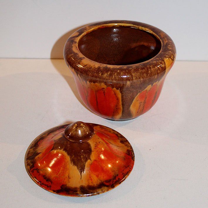 Pentole: keramik Topf mit  Deckel, midcentury – Usato da Weggis venduto da Mylemontree 1