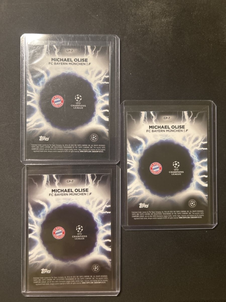 Topps Sammelbilder & Trading cards: 3x Topps Chrome Michael Olise Voltage Sp Insert  – Gebraucht aus Greppen von hcv_cc2r 1