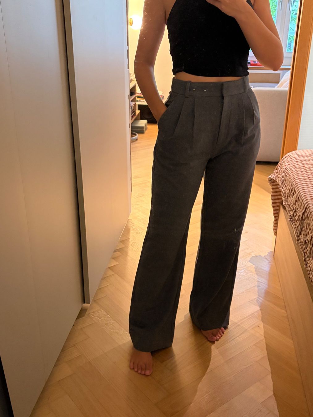 Abercrombie Hosen: A&F Sloane grey trouser – Neu und originalverpackt aus Zürich von mon_ht6w 1