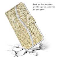 iPhone 14 Pro Max Handy Hülle - Glitzer Leder Bookcover
