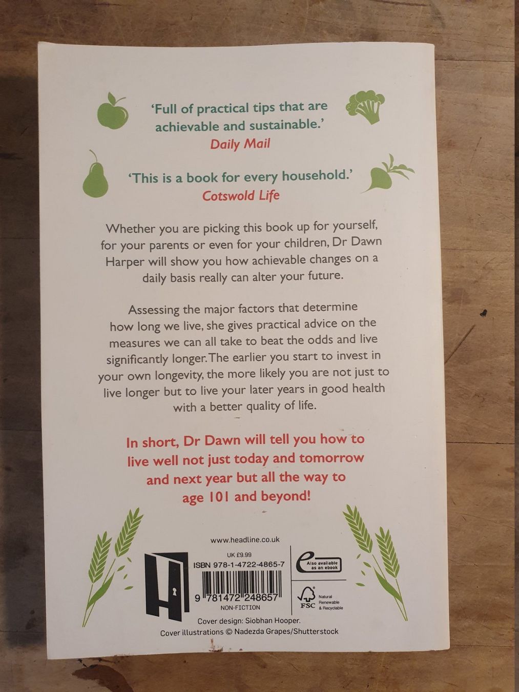 Libri: Live Well To 101 Dawn Harper Headline – Usato da Zürich venduto da loosebone 1