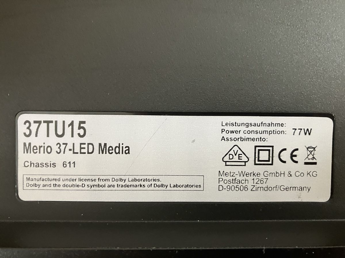 Televisori: LED Fernseh Metz Merio – Usato da Büren an der Aare venduto da plaume5 3
