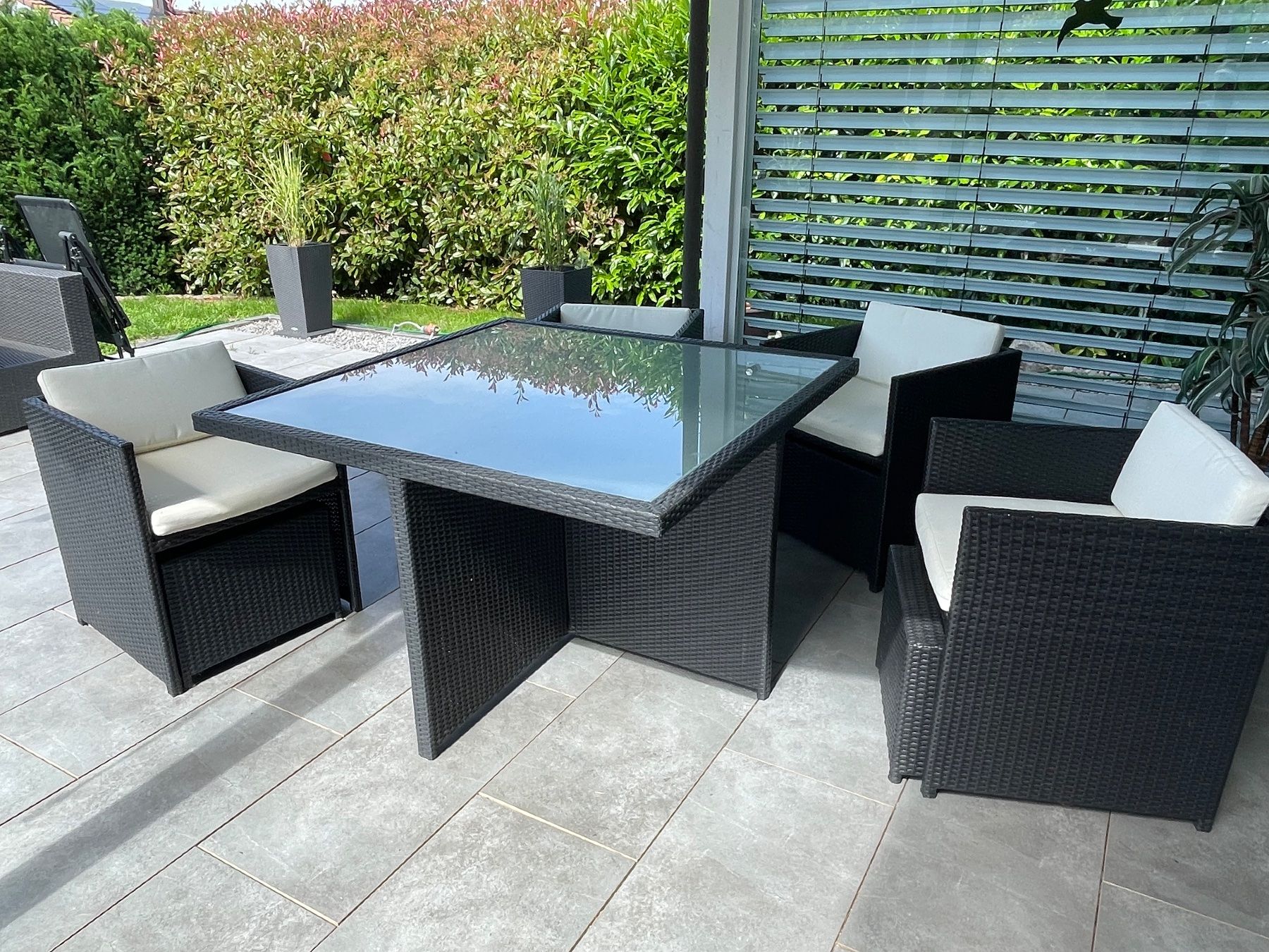Set de table et chaises: Gartentisch-Set Polyrattan - Sommer-Angebot – D'occasion à Himmelried par waschbaerchen 3