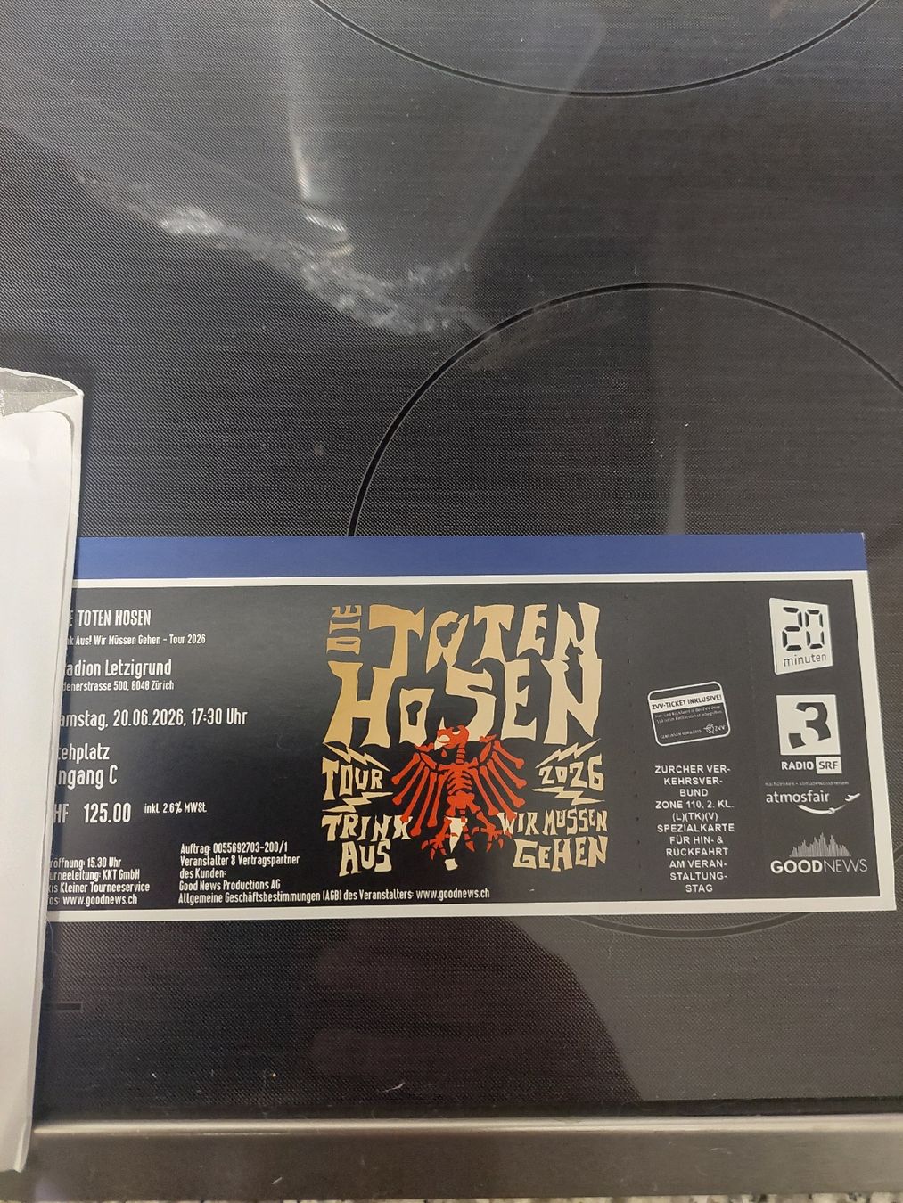 Biglietti: DIE TOTEN HOSEN TICKET – Nuovo (secondo la descrizione) da Bischofszell venduto da maxtigi