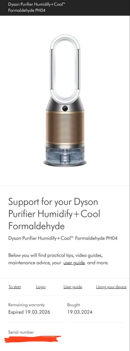 Dyson Purificatori d'aria: PH04 Dyson Purifier Humidify+Cool Formaldehyde – Usato da Nänikon venduto da rom_tj66 5