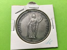 5 Lire Regno della Lombardia,Italia Libera Dio lo vuole 1848