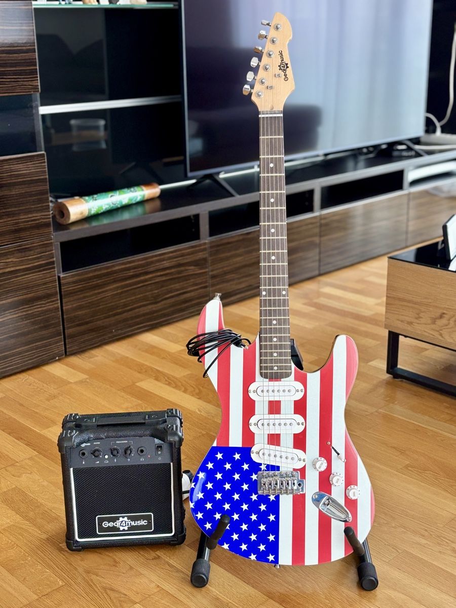 Strumenti musicali: E-Gitarre mit Verstärker und Ständer – Usato da Pfäffikon ZH venduto da sebian 3