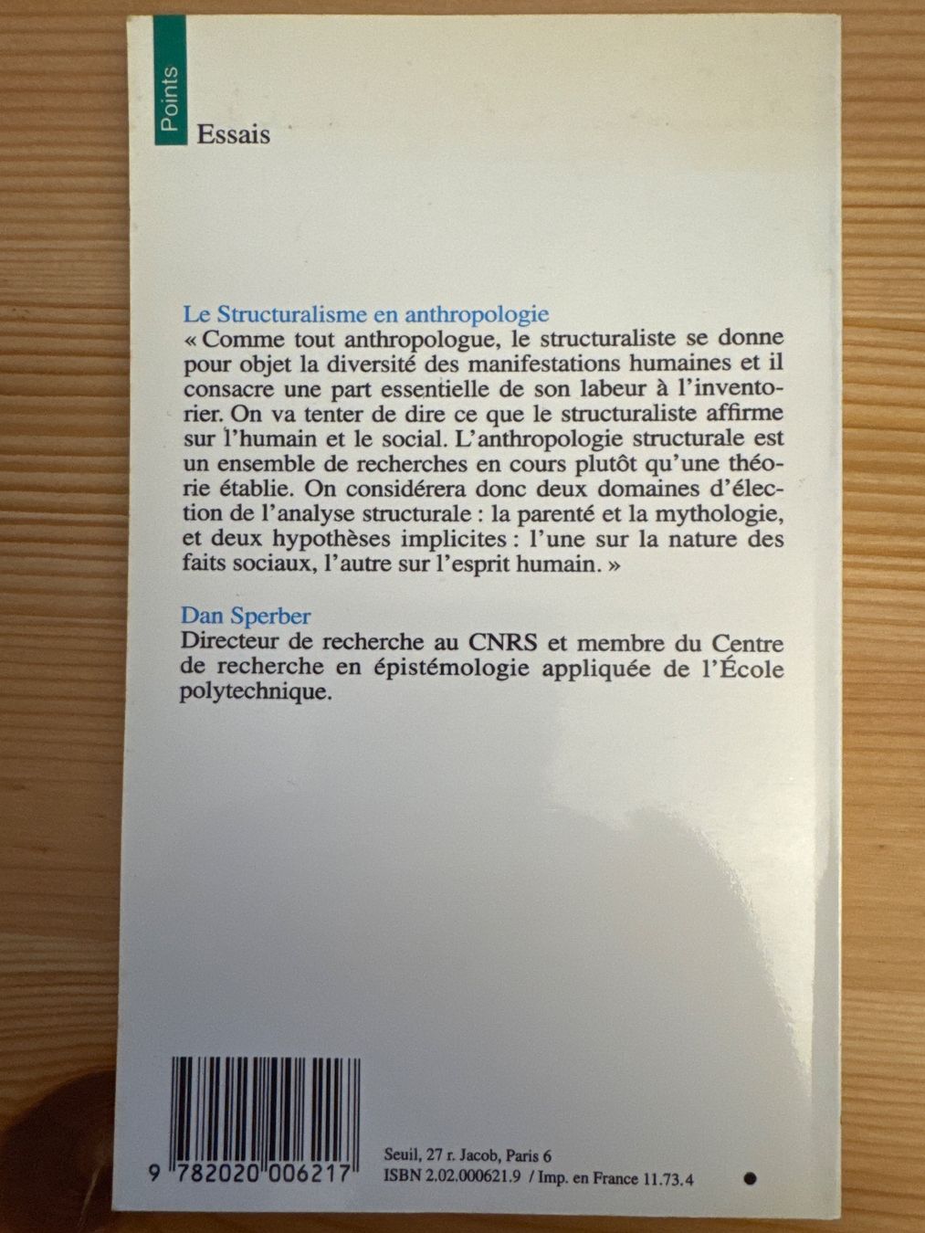 Bücher: Dan Sperber, Le Structuralisme en anthropologie – Neu (gemäss Beschreibung) aus Zürich von Tarafo5 1