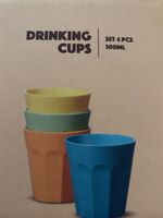 4er Set Trinkbecher, Drinking Cups, neu, 300ml, Top!