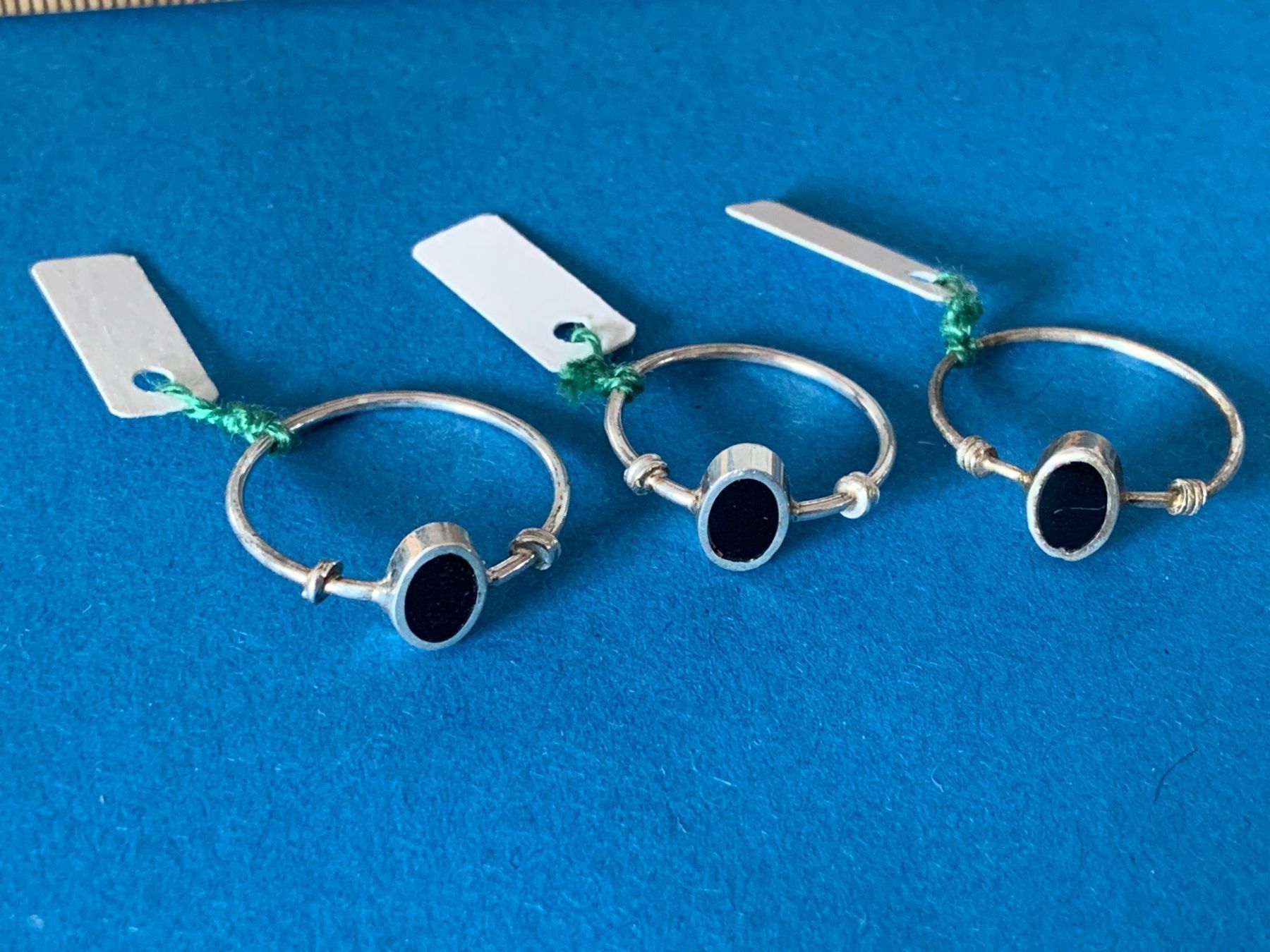 Onyx Anelli: Silberring ovaler Onyx pro Stk. (49-53) – Usato da Dittingen venduto da Bellevista 4