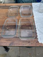 4 Gratinformen glas ca 30x18cm