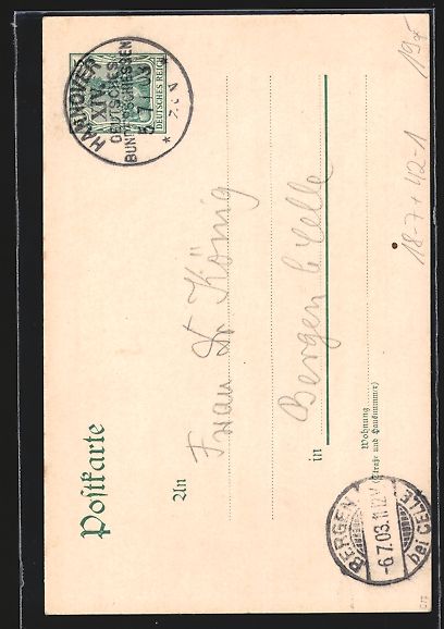 Cancelleria postale: Litho Hannover, 14. Deutsches Bundesschi – Usato da Berlin venduto da bartko-reher 1