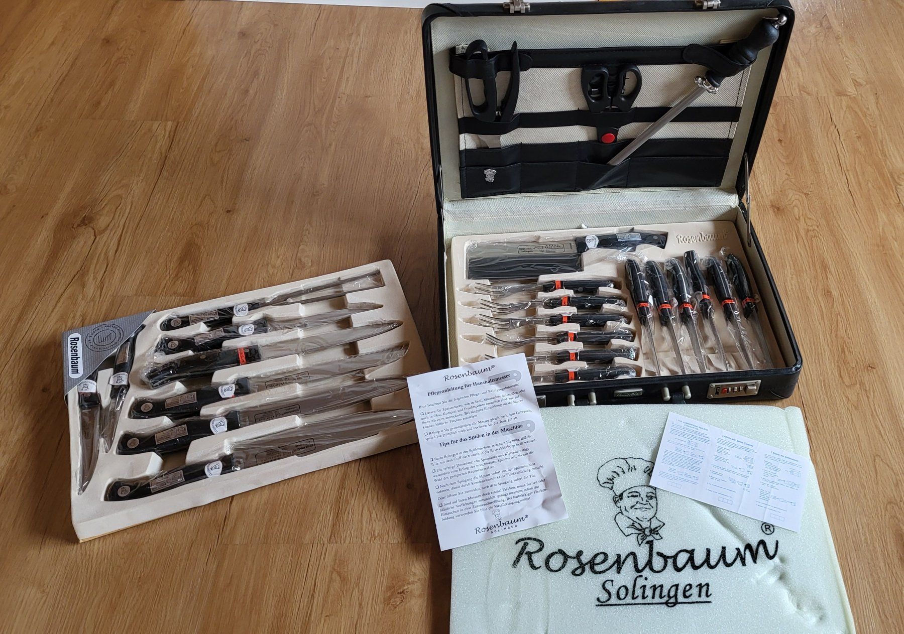 Solingen Set di posate: Rosenbaum Solingen Besteck- und Messerset, neu – Nuovo e nell'imballaggio originale da Maienfeld venduto da Alpamayo01
