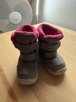 Warme Winterstiefel, grau/pink, Gr. 25, Top Zustand!