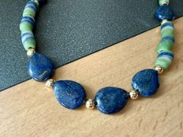 Neue Unikat 💎 ethnische Halskette mit Lapislazuli