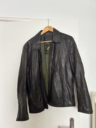 Bomboogie Leather Jacket Brown Size M Like New
