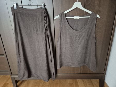 Luftiges Sommer-Set aus 100% Leinen – Maxirock & Tank-Top