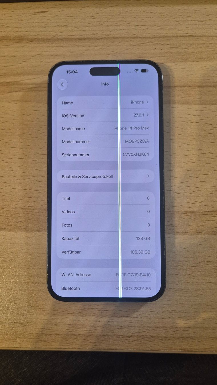 Apple Telefoni cellulari / Smartphones: iPhone 14 Pro Max 128GB Black 3045 – Difettoso da Münchenbuchsee venduto da MV_Solutions 1