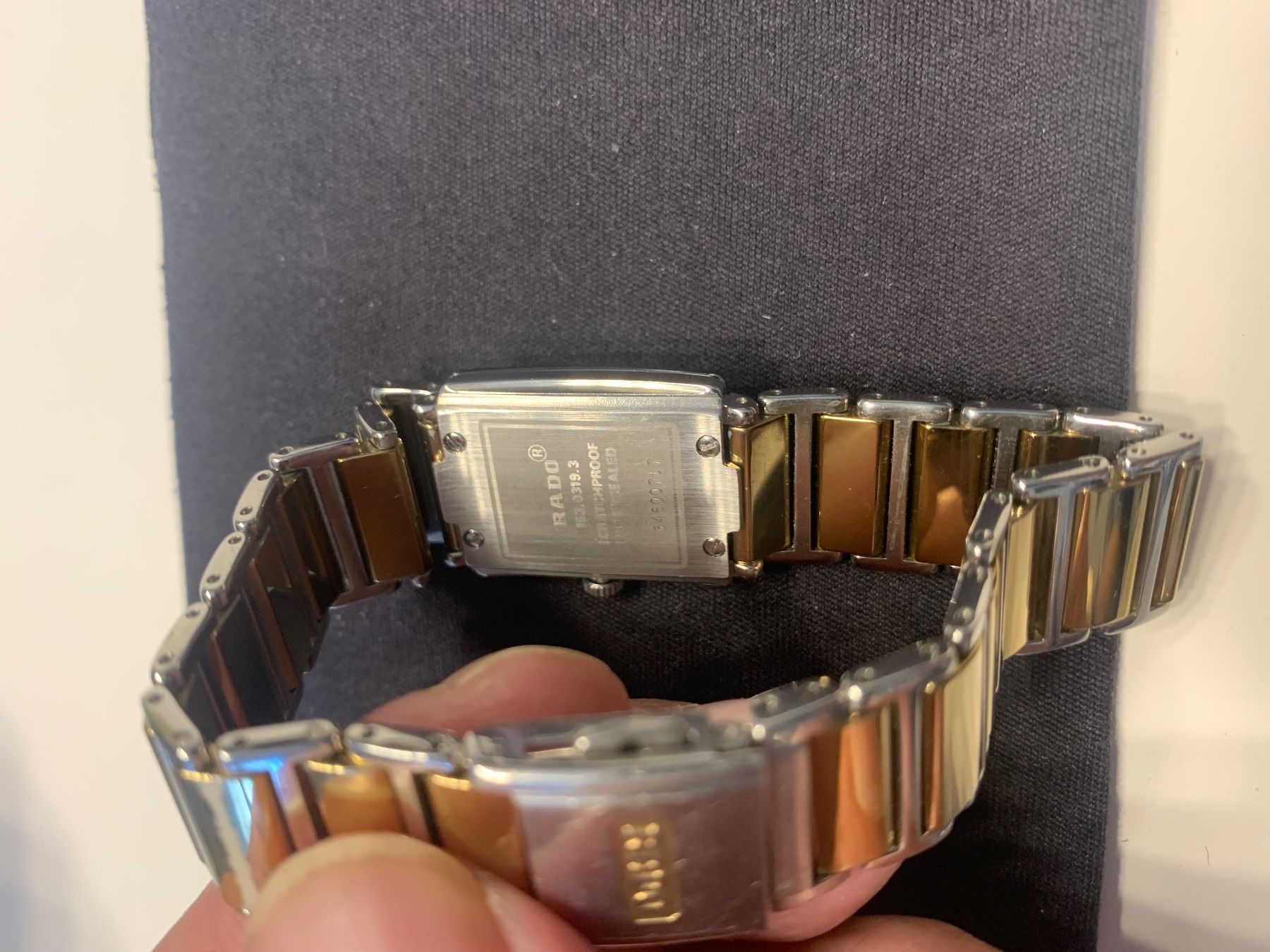 Rado Orologi: Rado Diastar, dame, boîtier rectangulaire, or/acier – Usato da Biel/Bienne venduto da Methos31 2