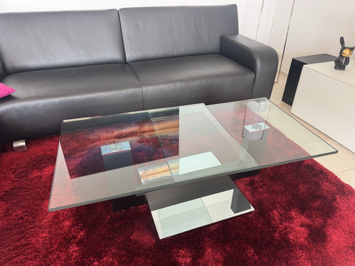 Tavoli: Moderner Glas-Couchtisch Salontisch von Bacher – Usato da Zug venduto da zla_t2vr 2