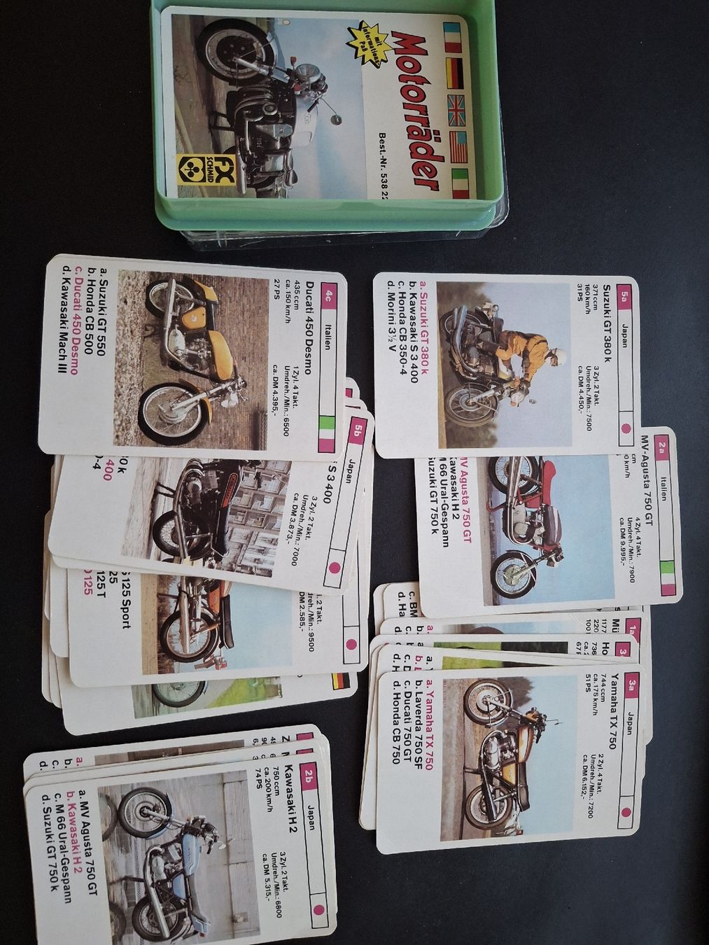 Giochi: Motorrad Quartett FX Schmid, komplett – Usato da Thierachern venduto da Wemala 1