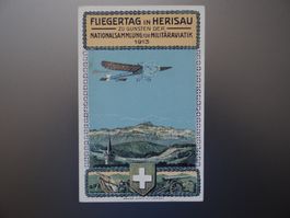 Karte Fliegertag Herisau 1913, zugunsten Nationalsammlung
