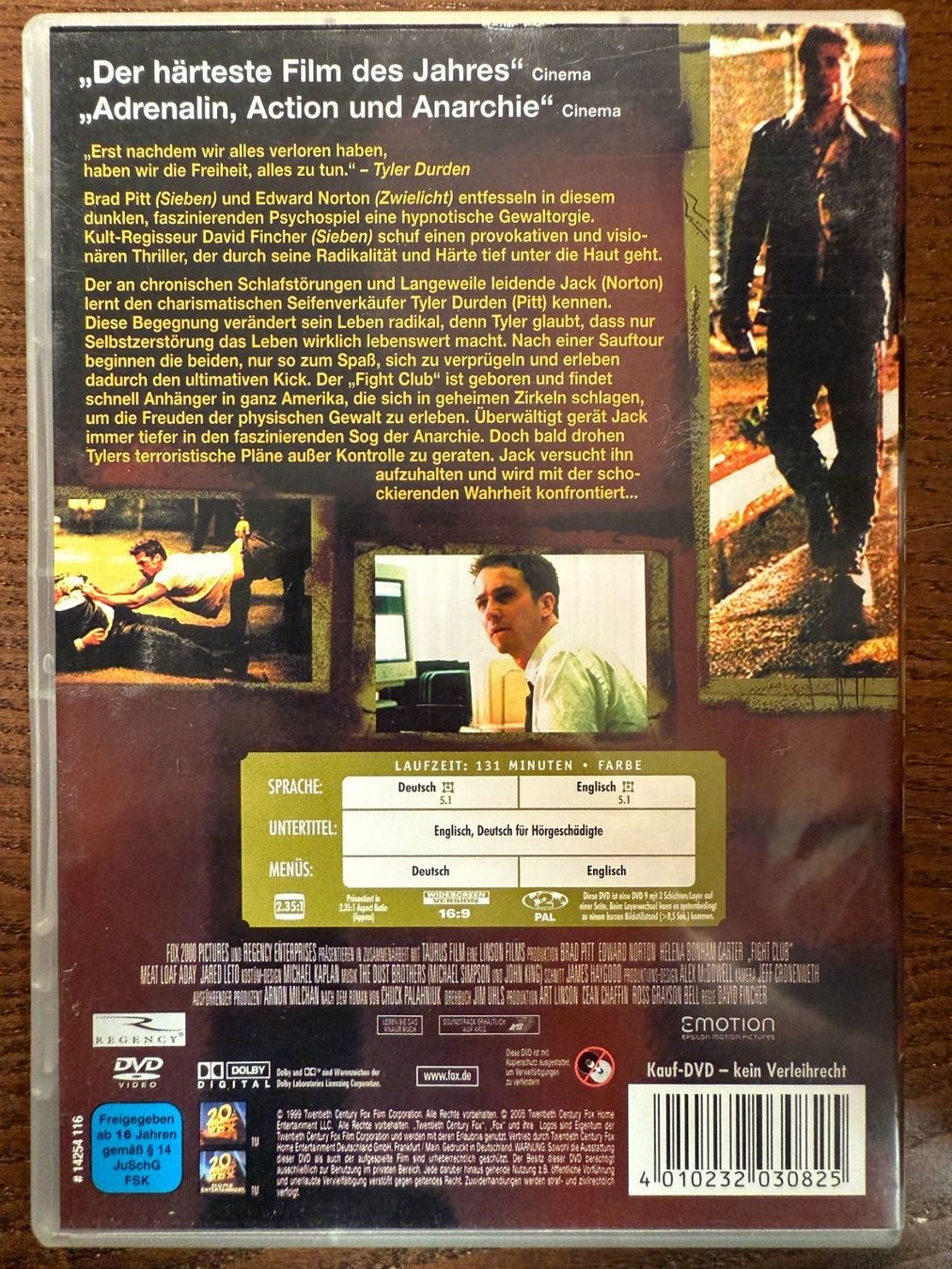 Tutti i DVDs: Fight Club – Usato da Zürich venduto da FilmFreunde 1